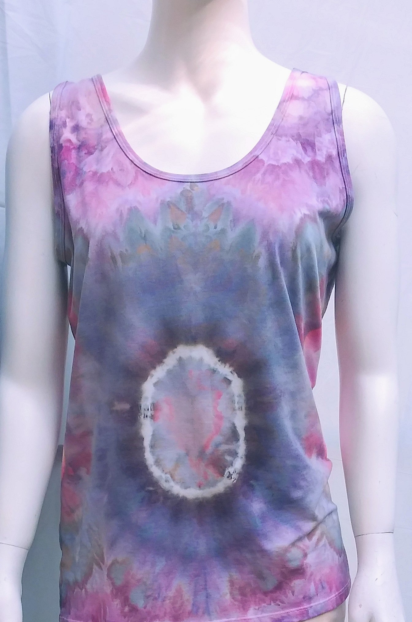 Tie-dyed Haines cotton poly mix extra large tank top