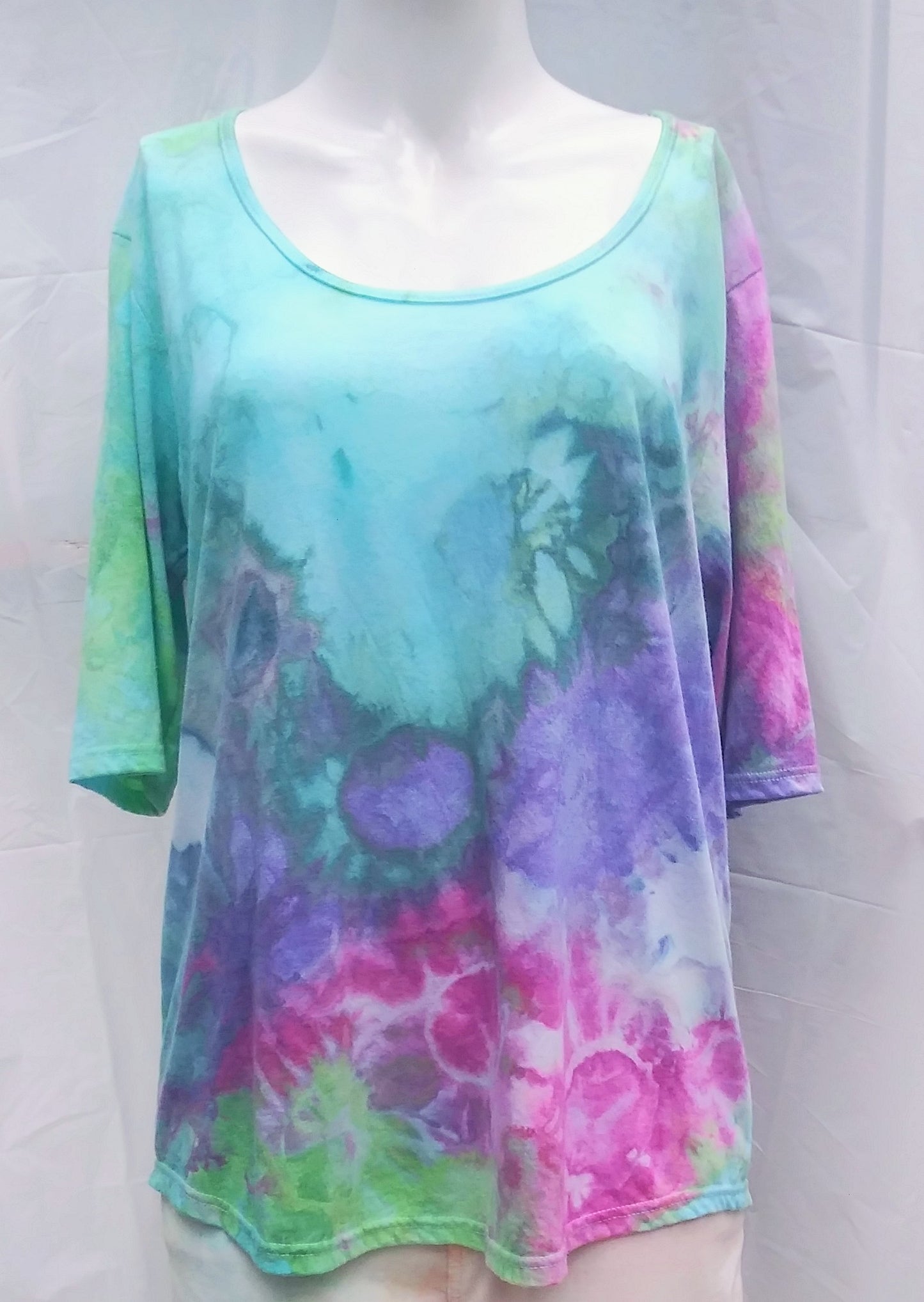 Tie dye ladies anvil t-shirt