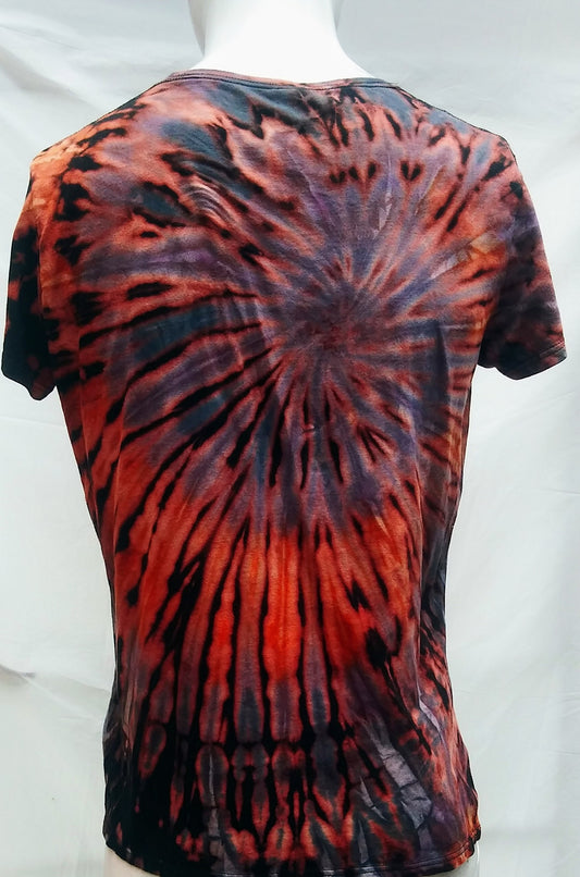 Tie-dyed 100% cotton ladies t-shirt