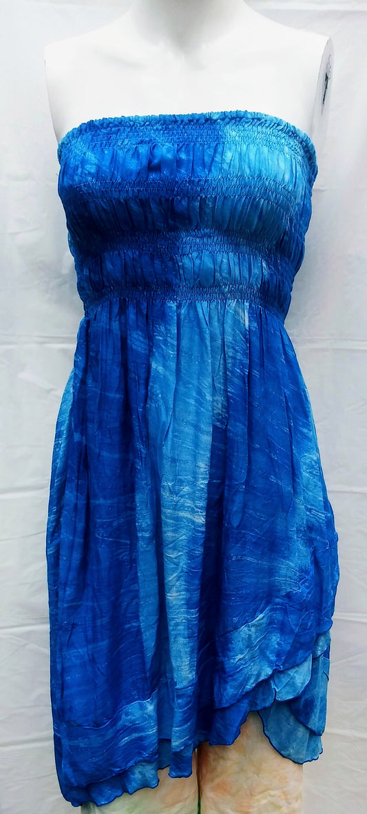 Tie-dyed two in one dress or skirt