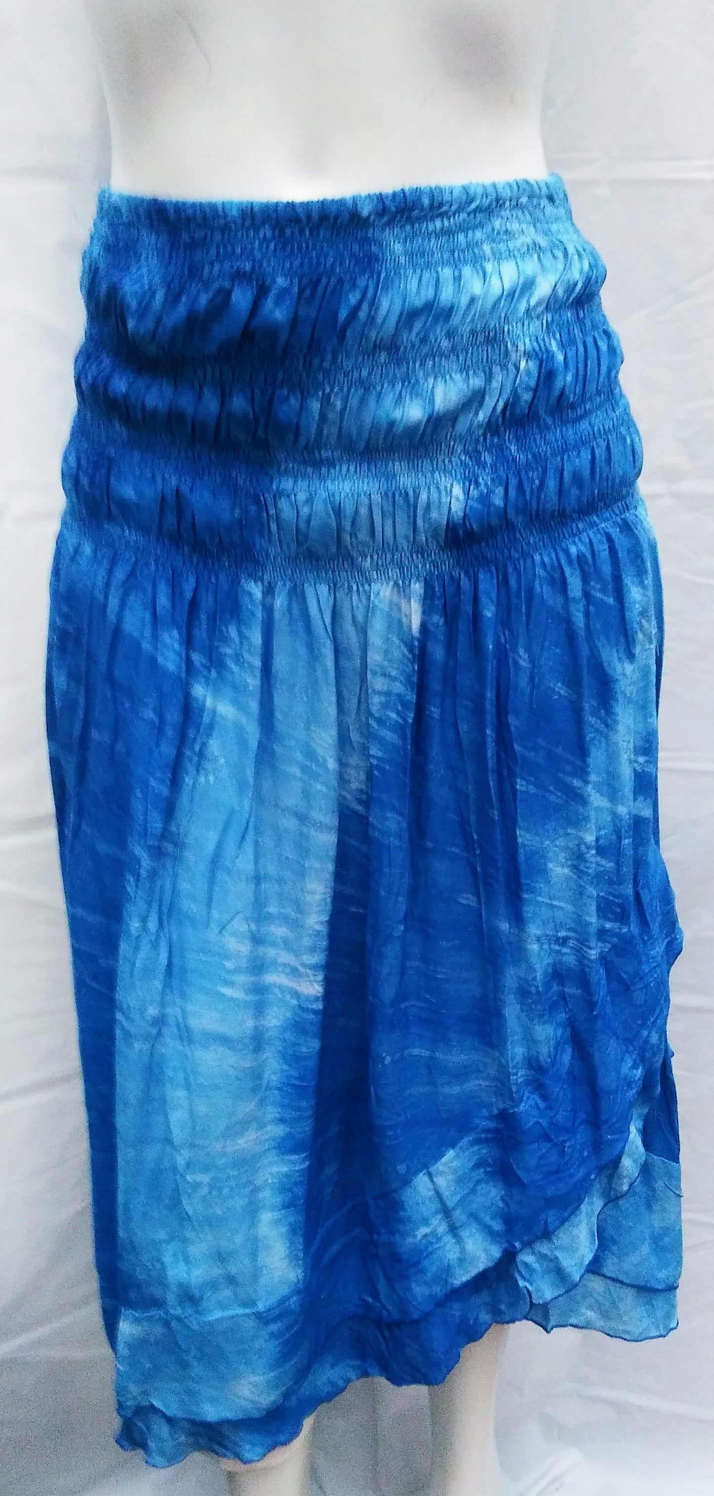 Tie-dyed two in one dress or skirt