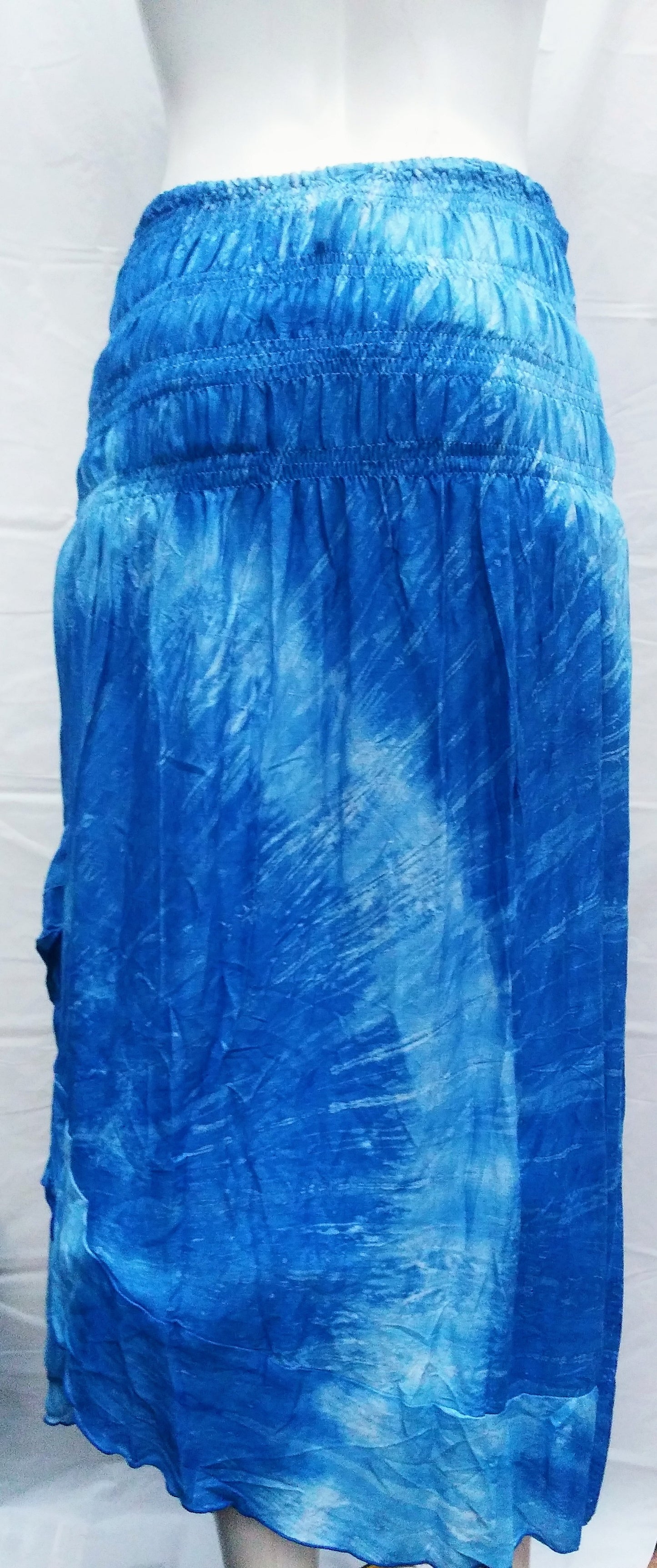 Tie-dyed two in one dress or skirt