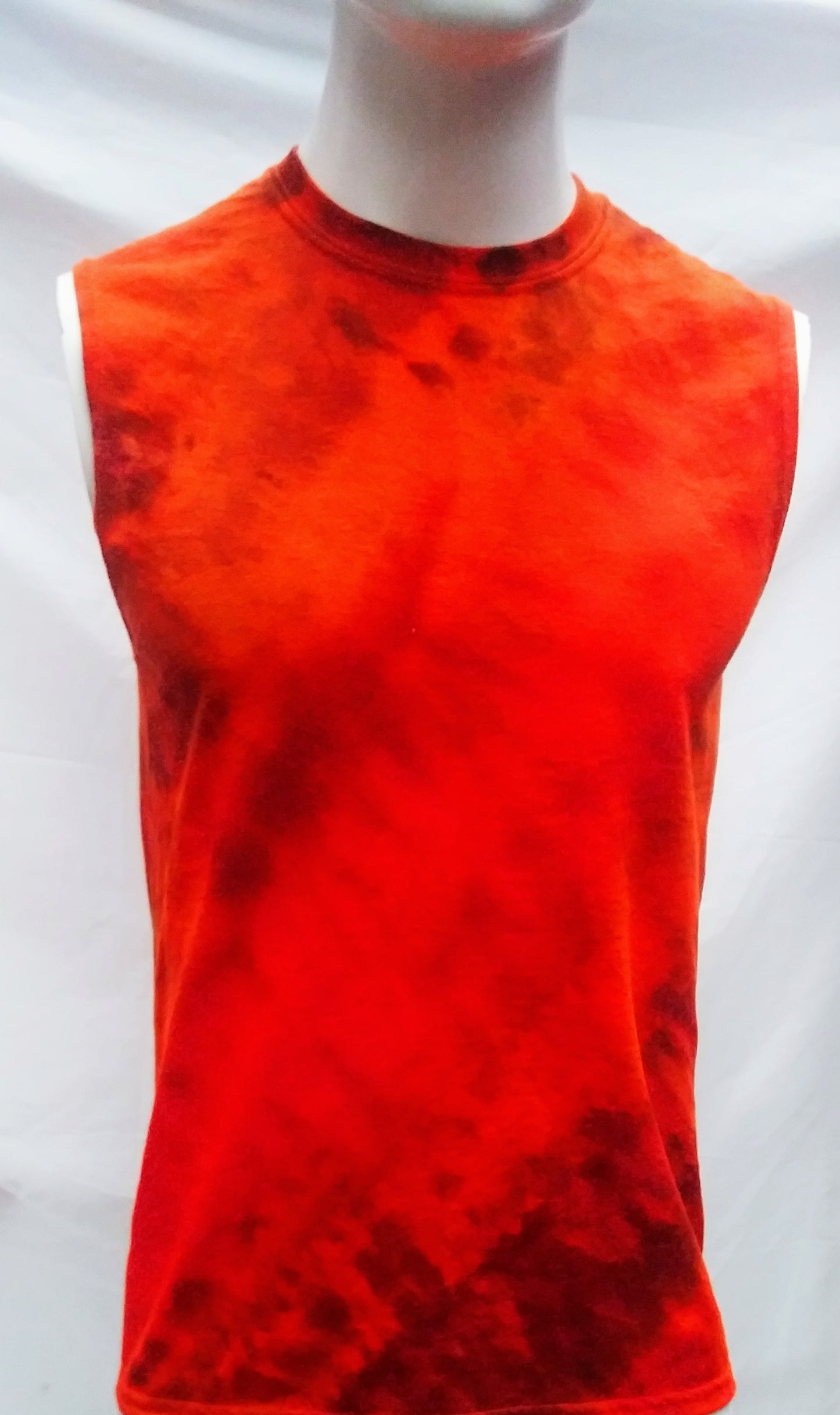 Tie-dyed Gildan medium tank top