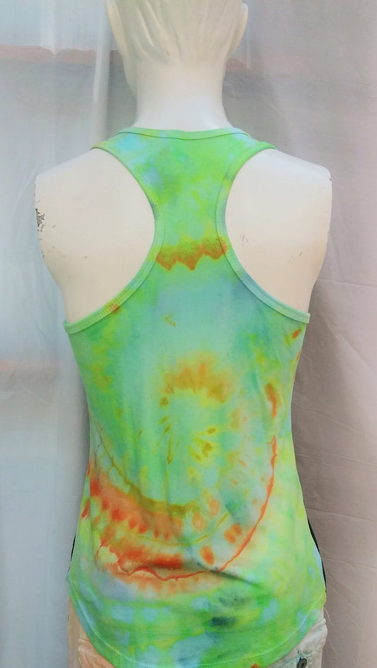 Tie-dyed  ideal racerback tank top #1193