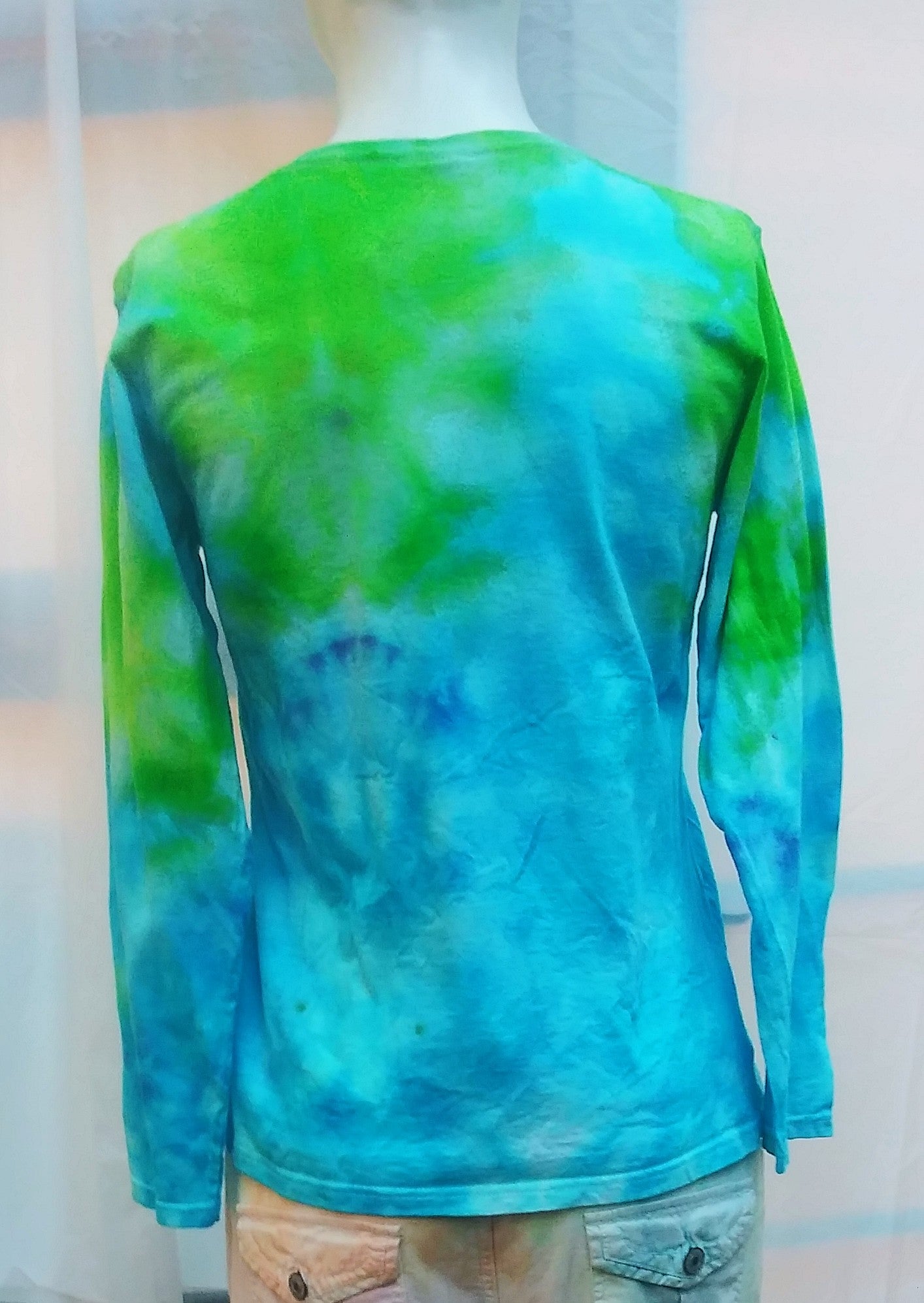 Tie Dye  ladies gildan long sleeve #1207