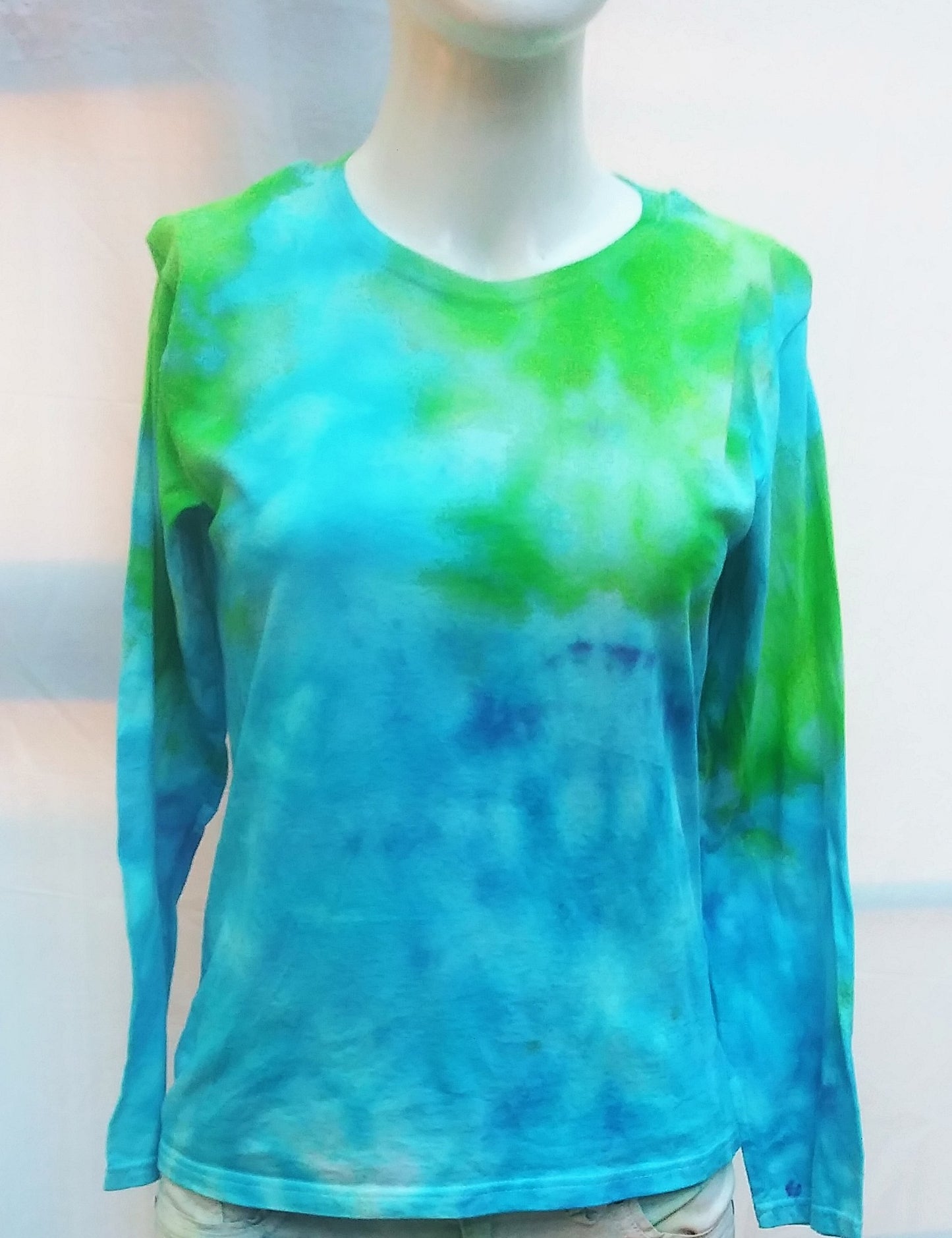 Tie Dye  ladies gildan long sleeve #1207