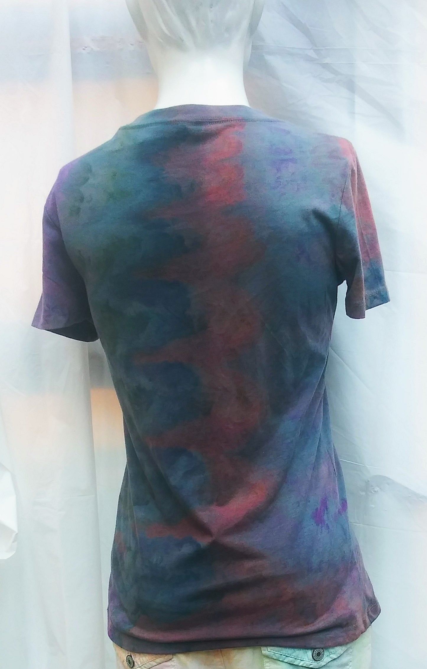 Tie dye large next level v-neck t-shirt #1200