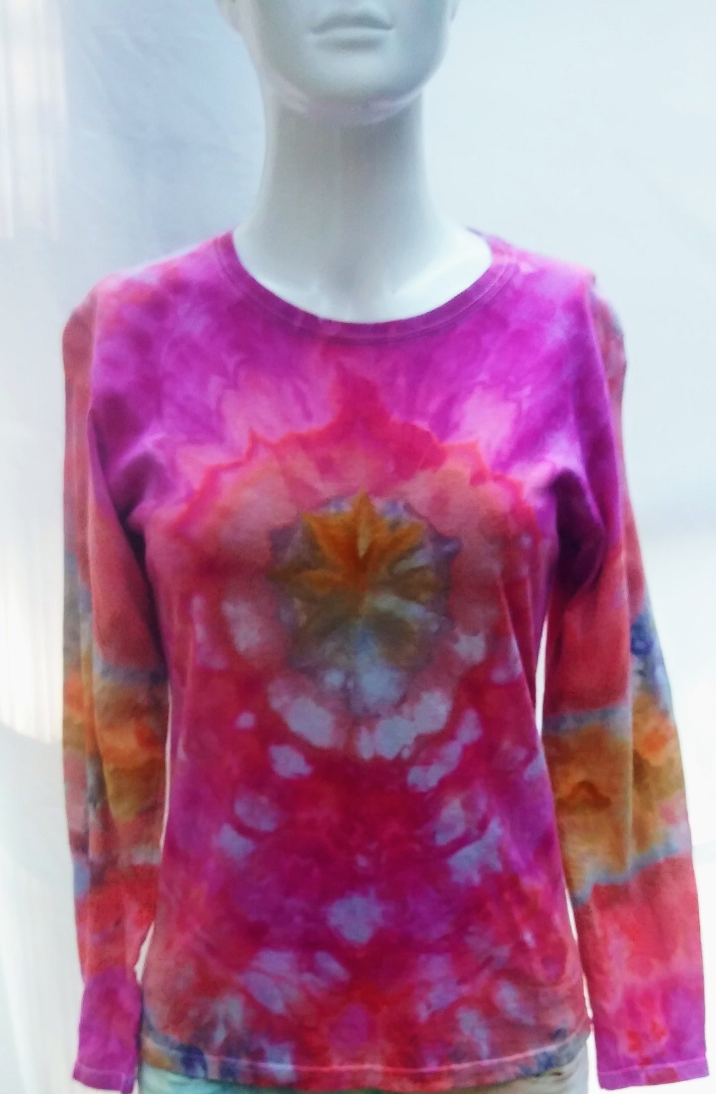 Tie Dye ladies  Gildan long sleeve t-shirt #1218