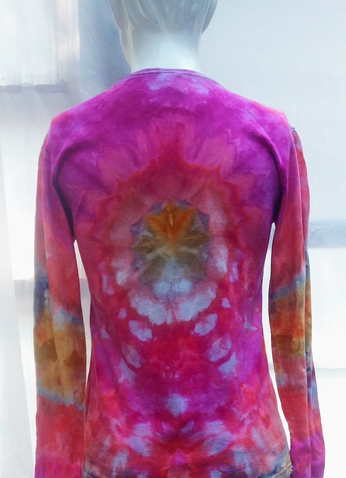 Tie Dye ladies  Gildan long sleeve t-shirt #1218