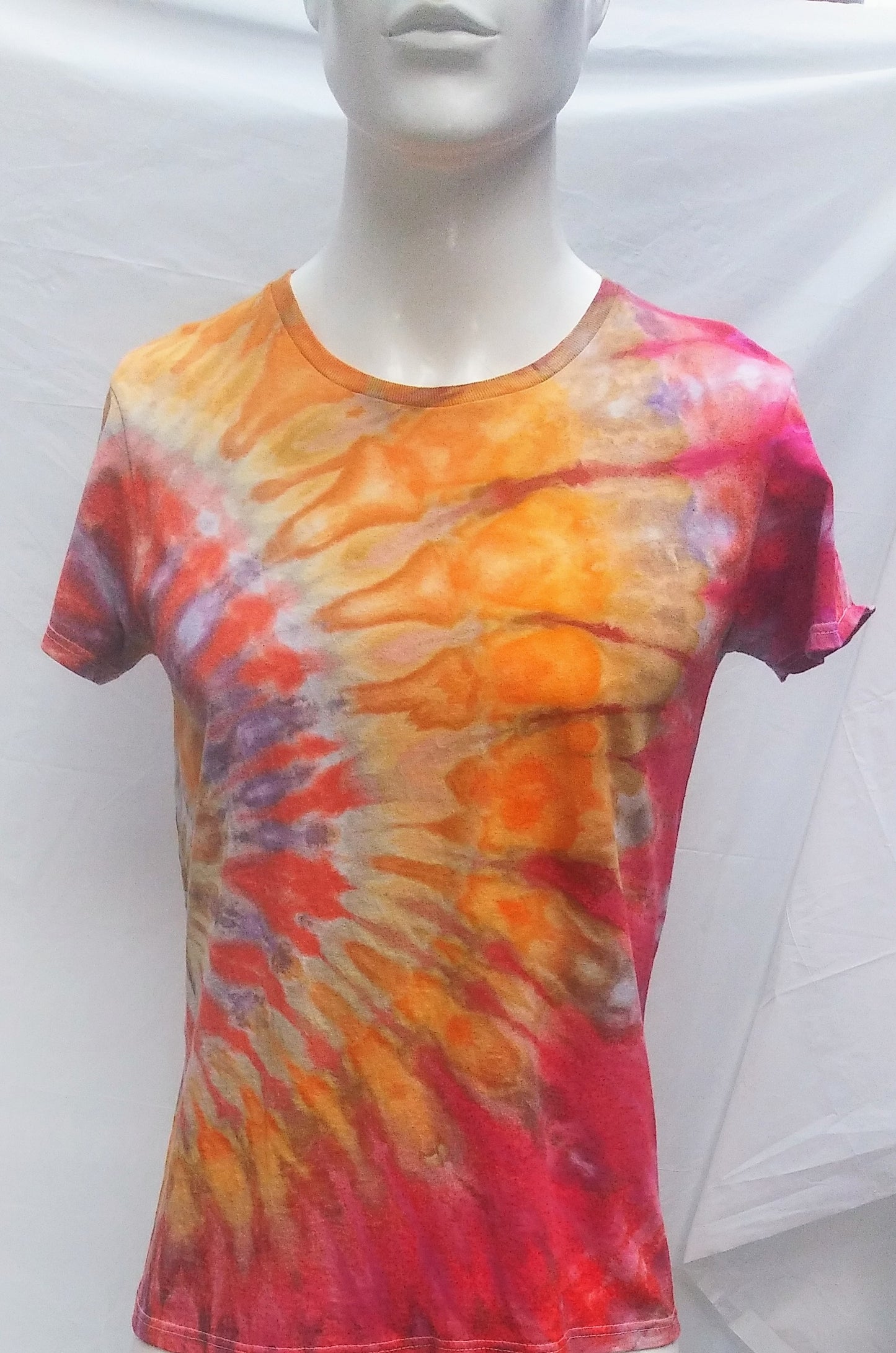 Tie-dyed ladies cotton Gildan t-shirt #1260