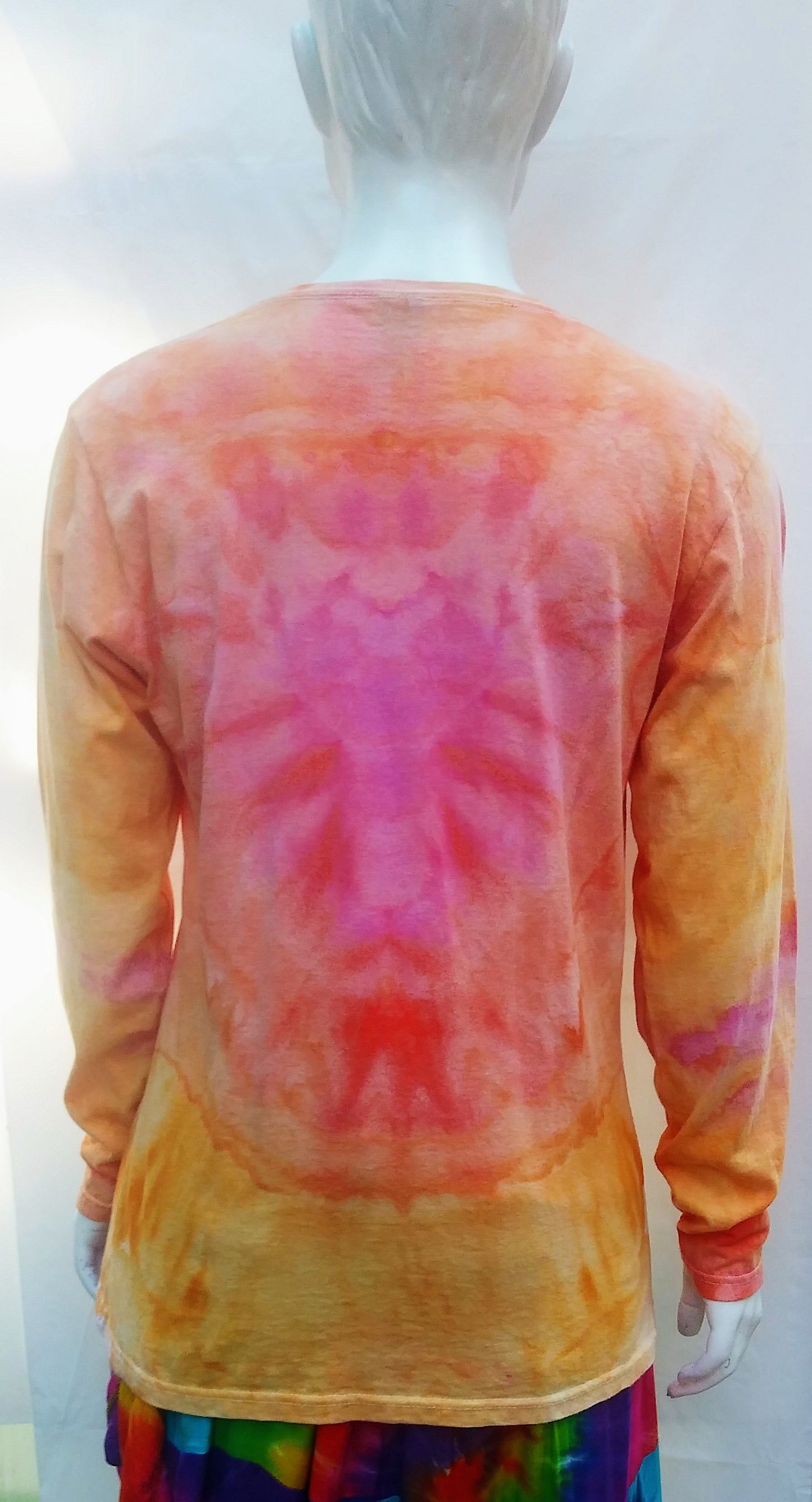 Tie-dyed ladies Gildan long sleeve t-shirt #1251