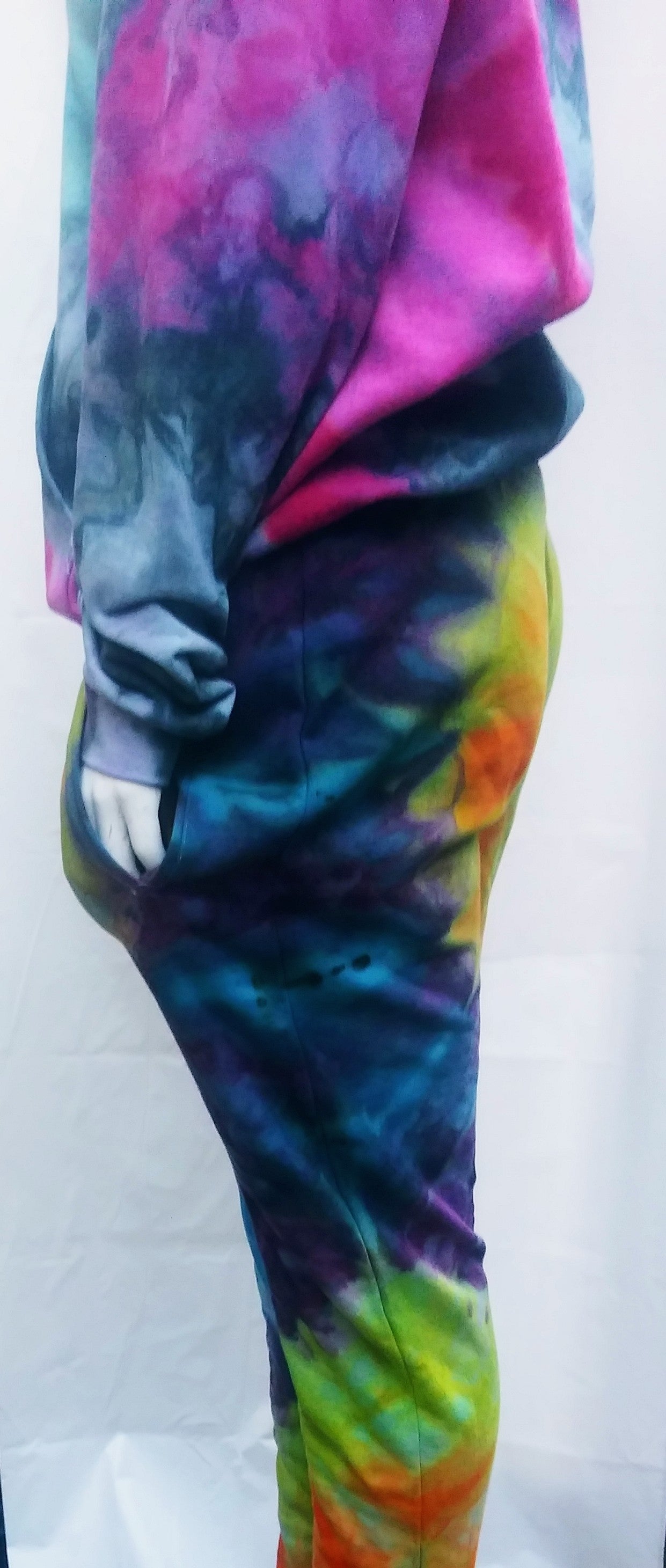 Tie-dyed small tultex sweatpants