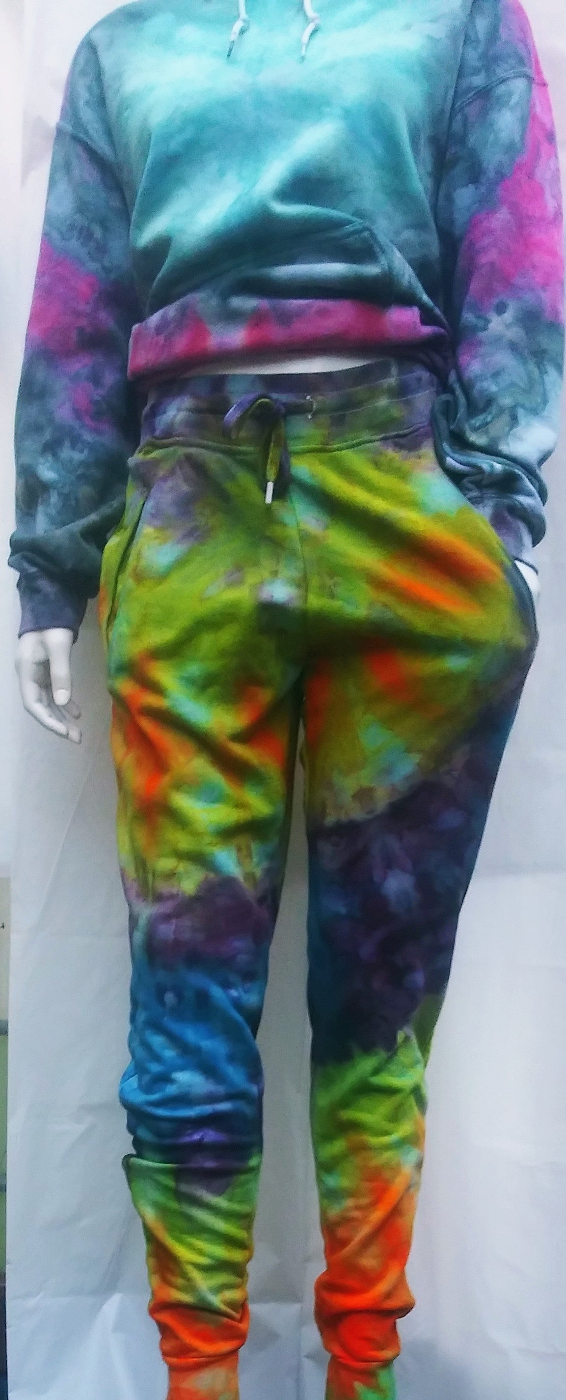 Tie-dyed small tultex sweatpants