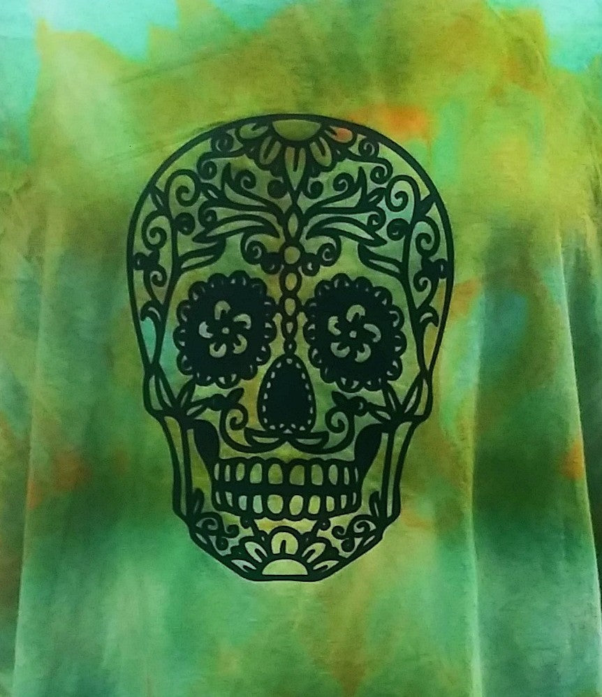 Tie-dyed sugar skull