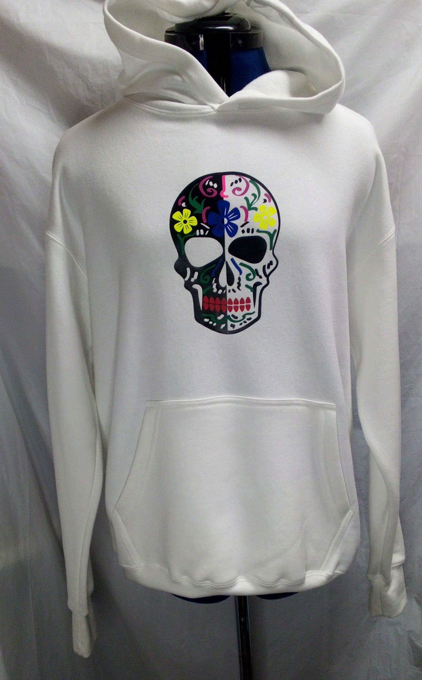 New sugar skull pullover hoodie