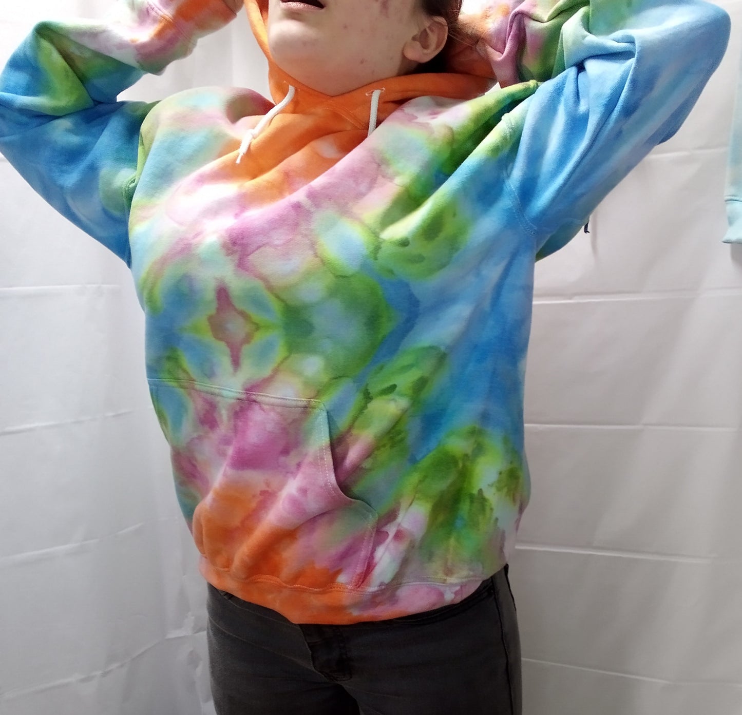 Tie dye medium Gildan pullover hoodie #1219