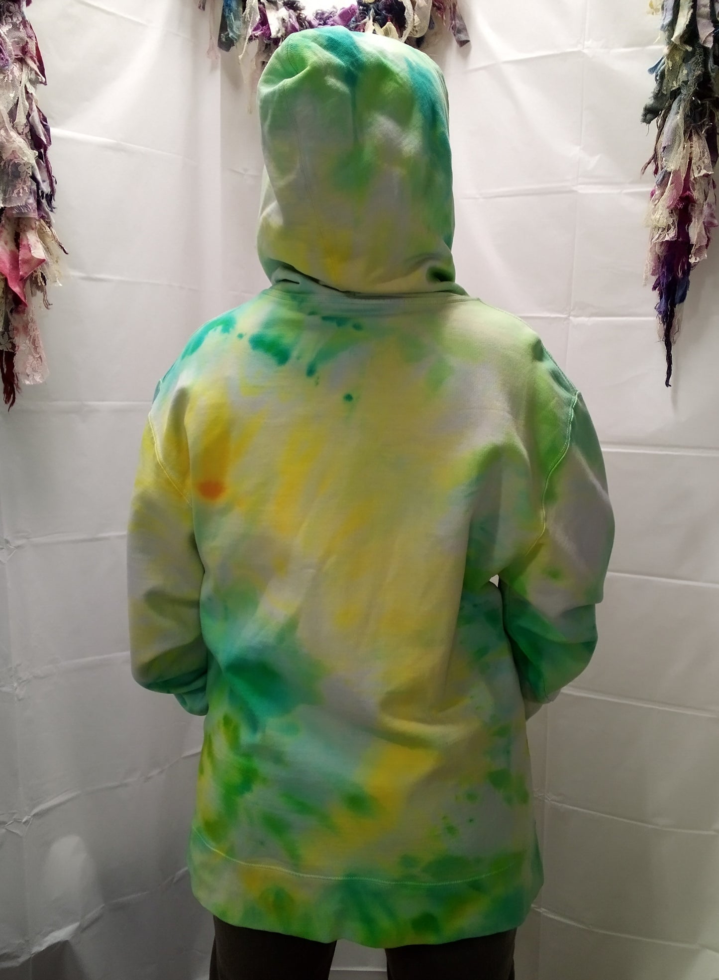 Tie-dyed pull over hoodie