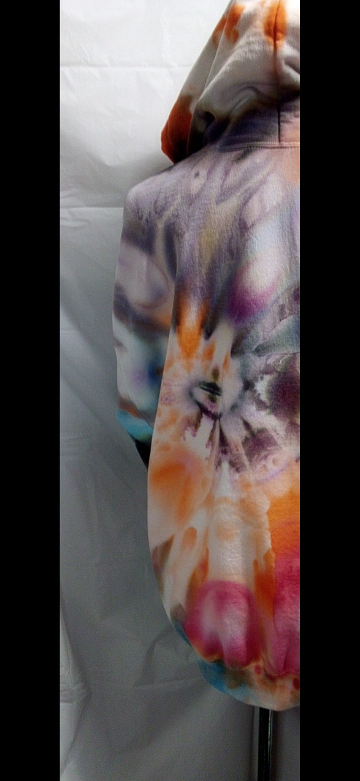 Tie-dyed pullover hoodie