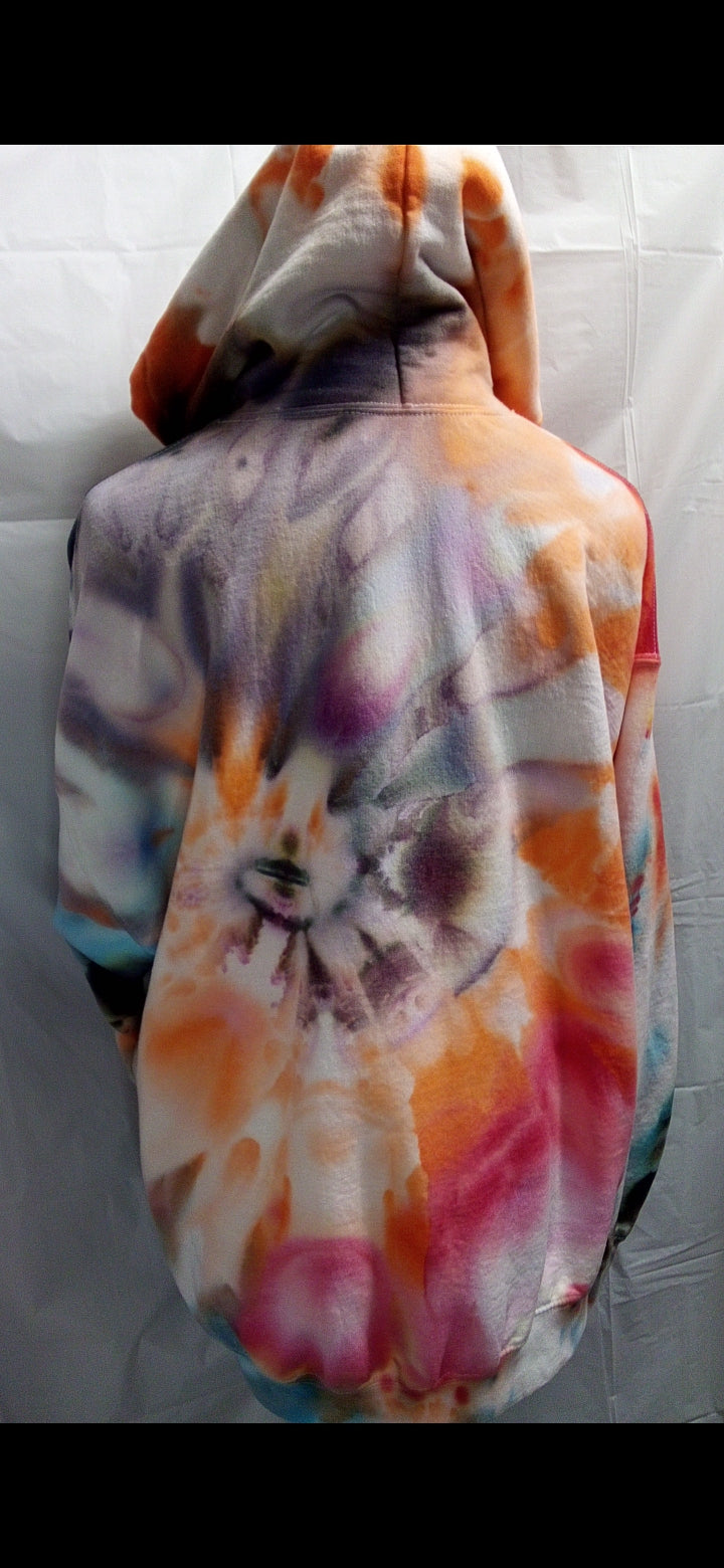 Tie-dyed pullover hoodie