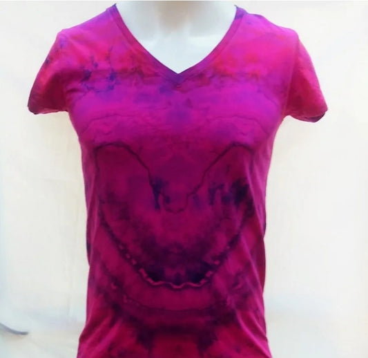 Tie dye ladies v-neck t-shirt