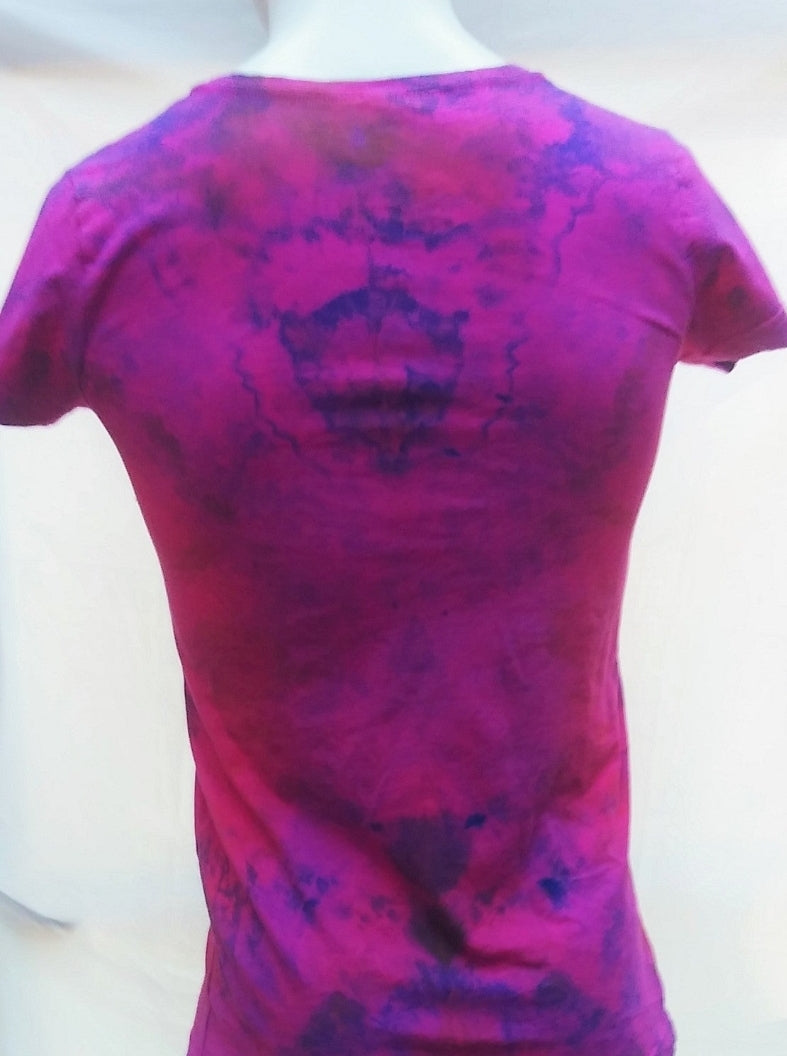 Tie dye ladies v-neck t-shirt