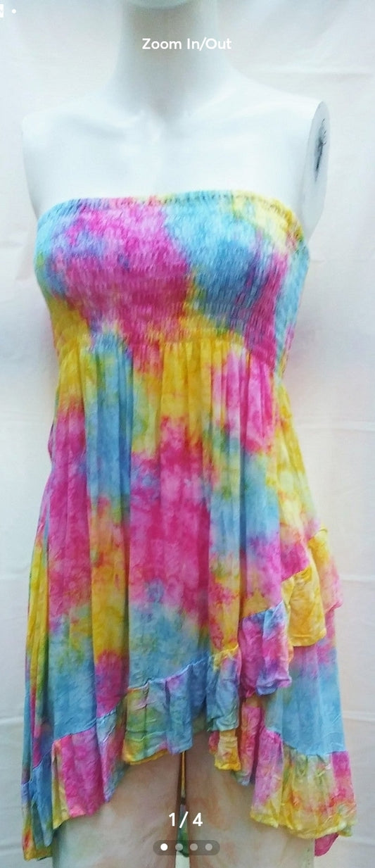 Tie dye 2 in 1 dress