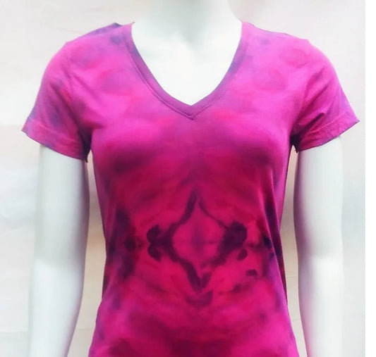 Tie dye v-neck l a t t-shirt#1232