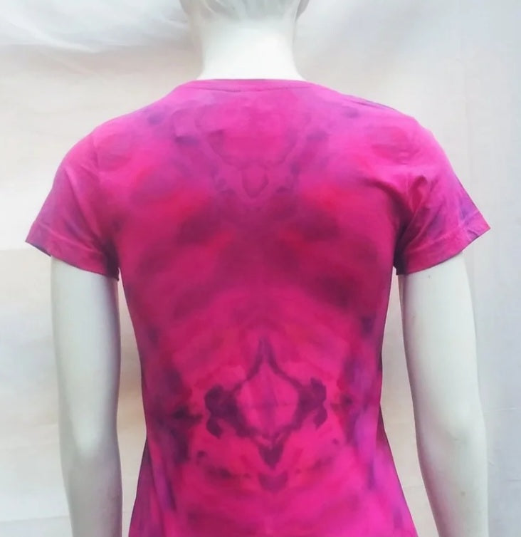 Tie dye v-neck l a t t-shirt#1232