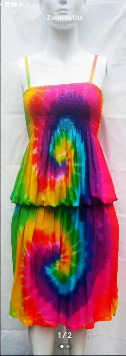 Tie dye maxi dress #1239