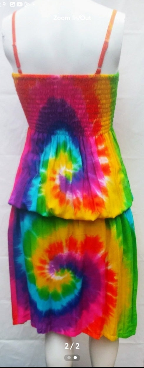 Tie dye maxi dress #1239