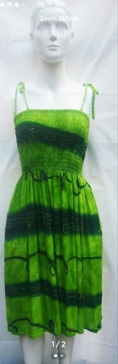 Tie-dyed size 12 MIDI dress #1242