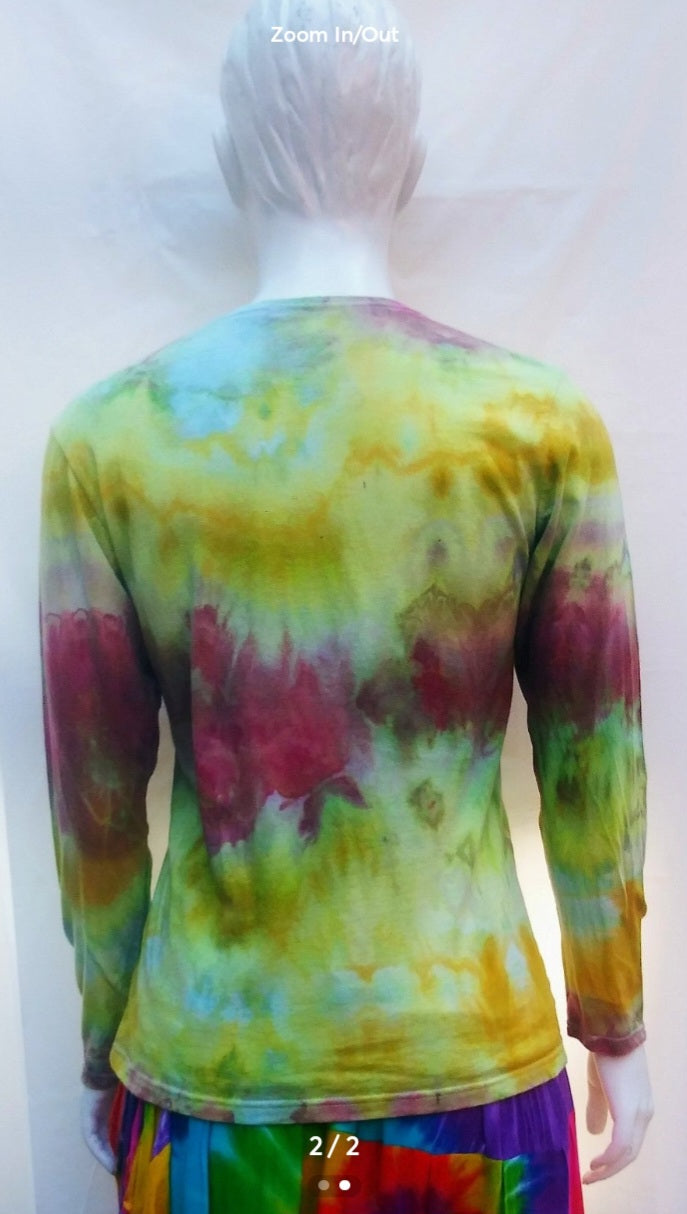 Tie-dyed  long sleeve Gildan t-shirt #1249