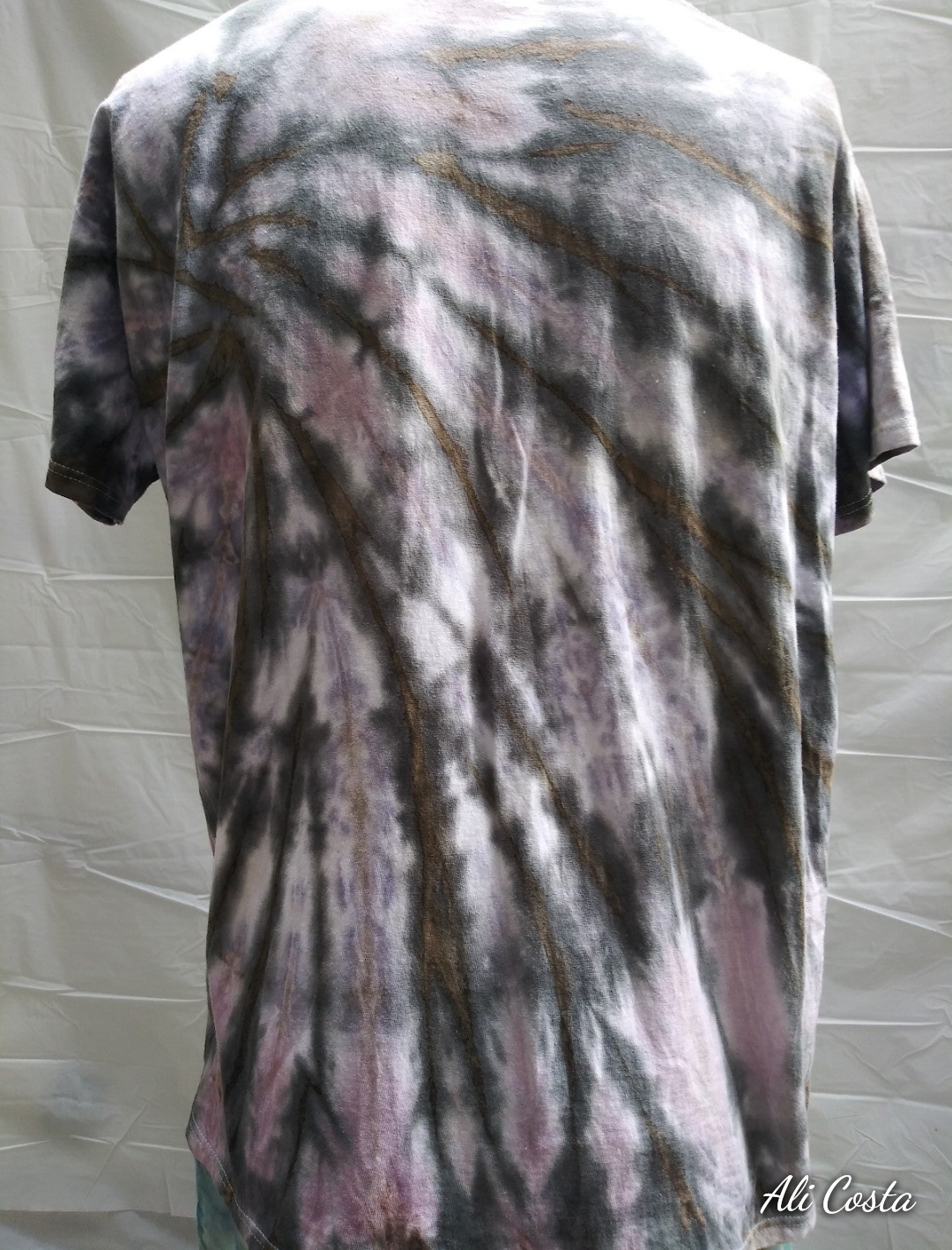 3xl green Gray pink purple brown tie-dyed t-shirt